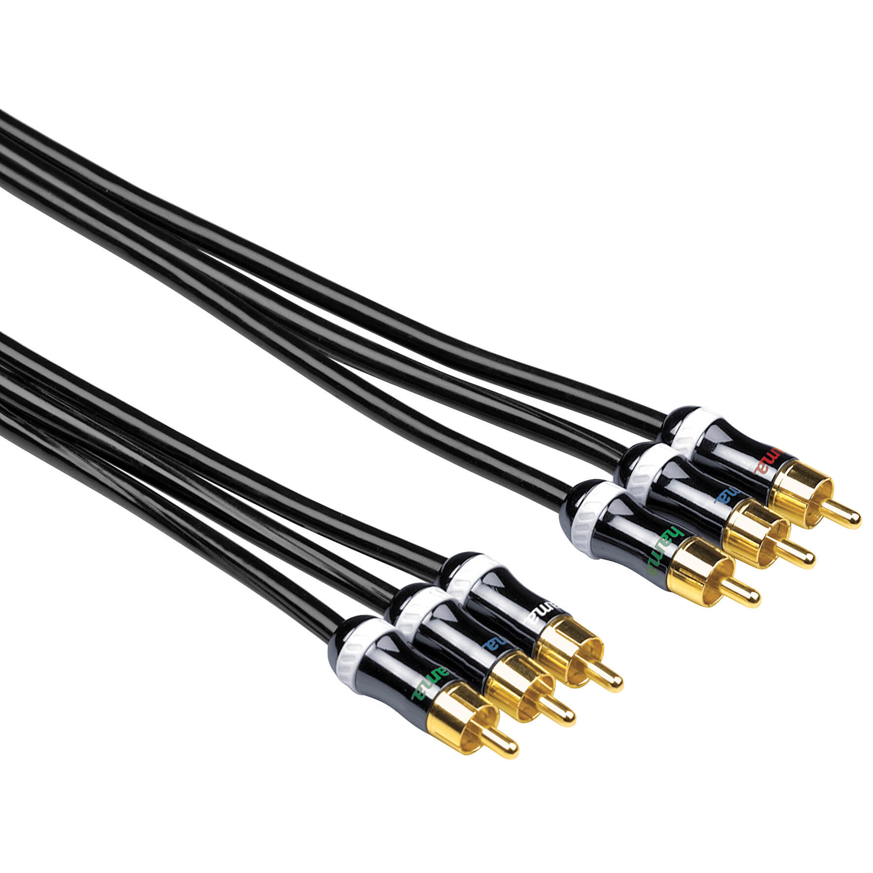 hama-hama-kabel-3xrca-3xrca Guld Svart 3m